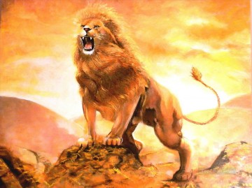 lion 7 Peinture décoratif